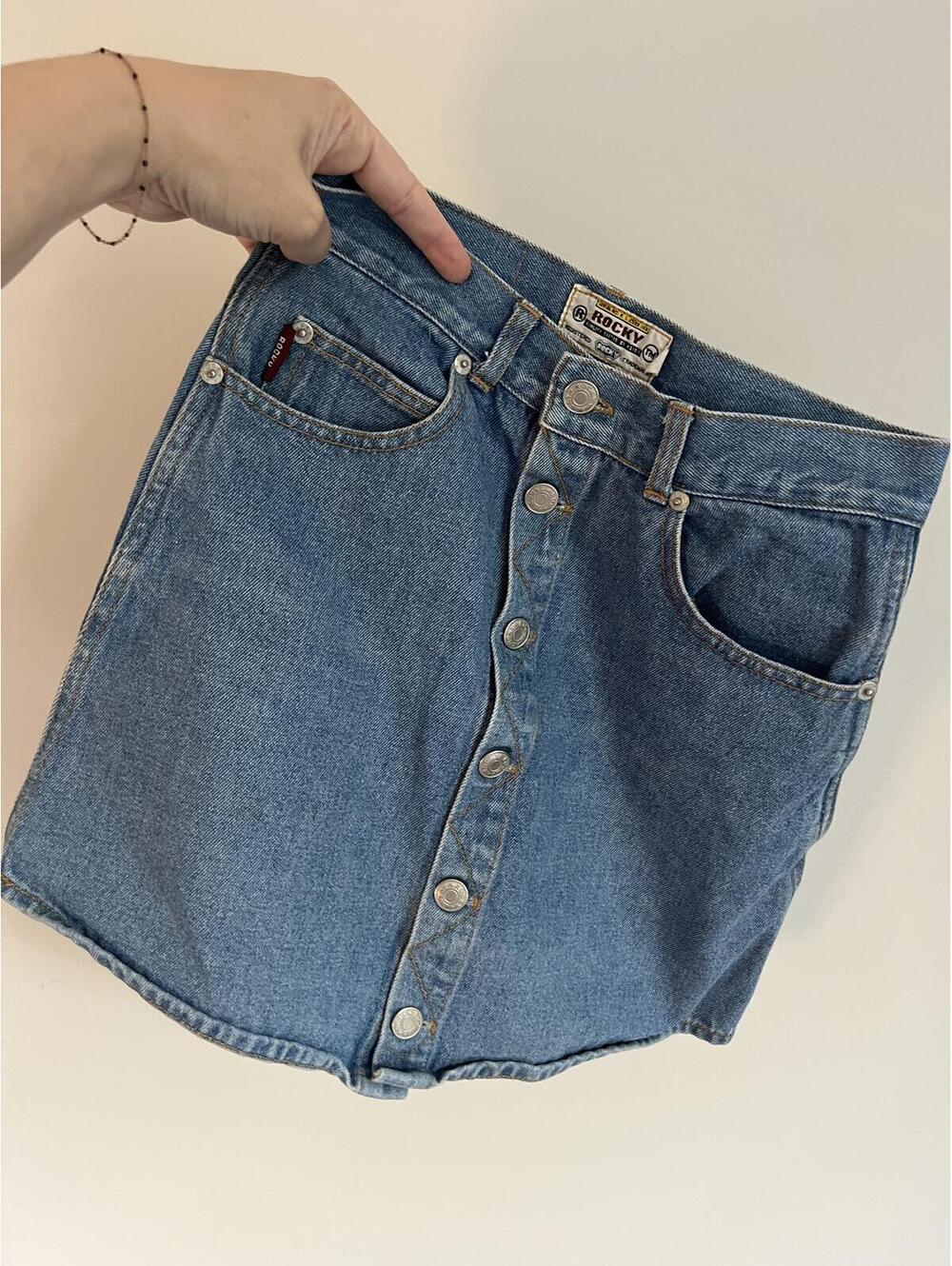 Vintage European Rocky Studios L.D.T. Workwear Co. Denim Skirt, Size 152 (10/12)